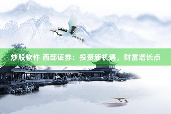 炒股软件 西部证券：投资新机遇，财富增长点