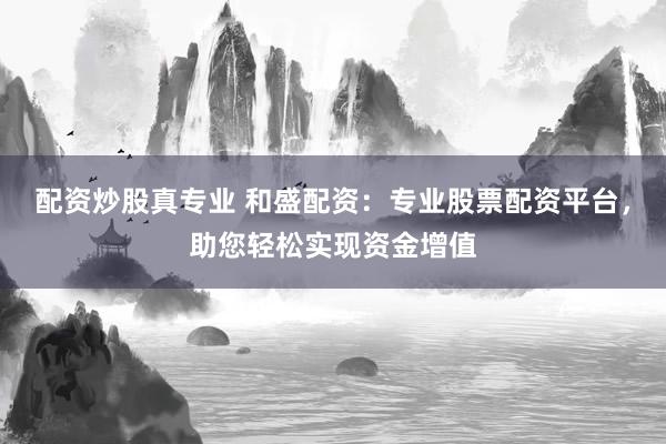 配资炒股真专业 和盛配资：专业股票配资平台，助您轻松实现资金增值